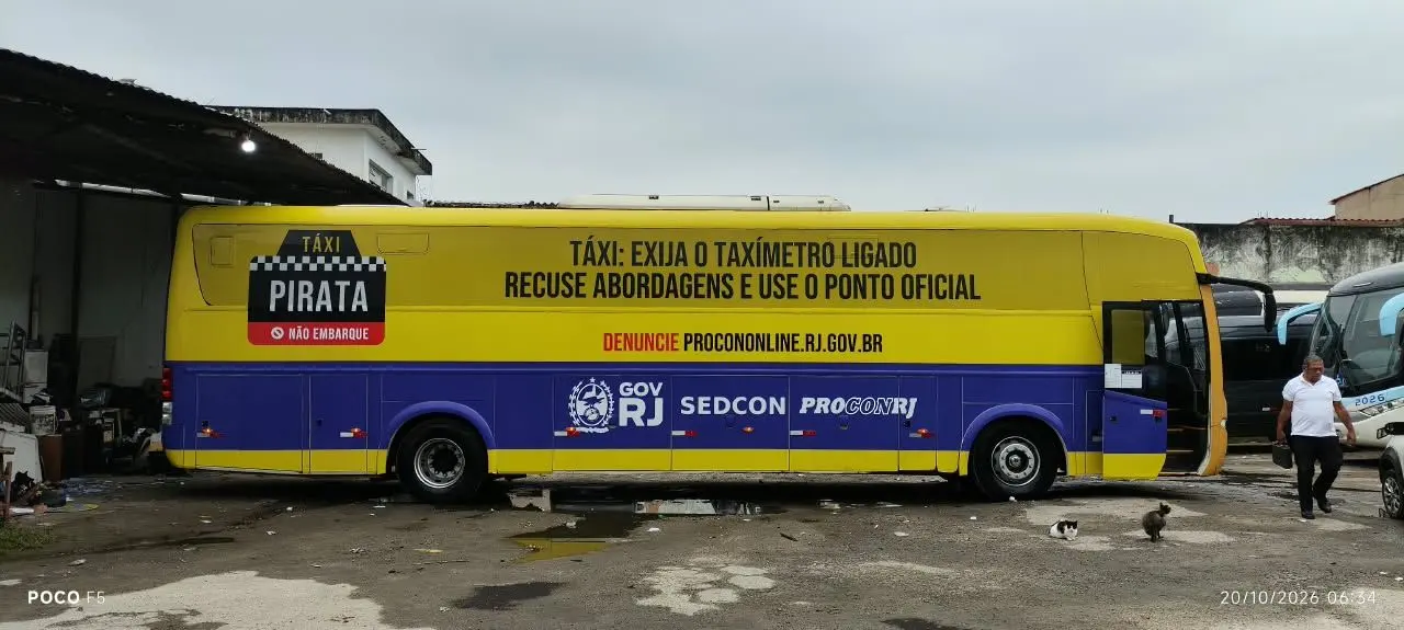 Campanha do Procon RJ sobre táxi pirata